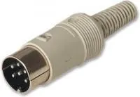 MAS60, Разъем DIN Аудио / Видео, 6 контакт(-ов), Штекер, Монтаж на Кабель, Пайка