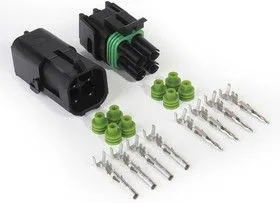 27-10170, 4 Conductor Square 16 14AWG Weatherproof Automotive Connector Set