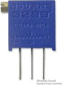 3299X-1-502LF, Подстроечный потенциометр, 5 кОм, 25 виток(-ков), Сквозное Отверстие, Серия Trimpot 3299, 500 мВт