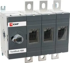 Рубильник 3п 160А без рукоятки управления TwinBlock PROxima EKF tb-s-160-3p