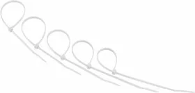 07-0200-25, Хомут-стяжкa нeйлонoвая 200x3,6 мм, белая, упаковка 25 шт.