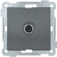 Механизм розетки TV СП BOLERO РТВ11-0-Б оконечной антрацит ИЭК EAB11-K95