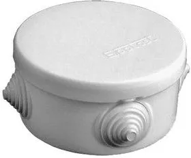 Коробка распр. ОП d90х45 4 выхода 4 гермоввода IP54 крышка защелкивающаяся сер. Epplast 140142