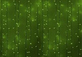 235-114, Гирлянда Светодиодный Дождь 2х1,5м, постоянное свечение, белый провод, 230 В, диоды ЗЕЛЁНЫЕ, 360 L