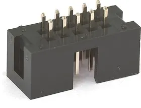 BH-10 (DS1013-10S) (IDC-10MS), Вилка на плату прямая 10 конт. 2.54мм