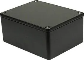 G113P(BK), Корпус для РЭА 115x90x55мм черный, металл, герметичный, черный