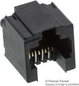 6116201-1, RJ45 CONN, JACK, 8P8C, 1PORT, PRESSFIT