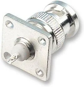 1-1337488-0, Разъем РЧ / Коаксиальный, BNC Коаксиальный, Прямой Штекер с Фланцем, Пайка, 50 Ом, Латунь