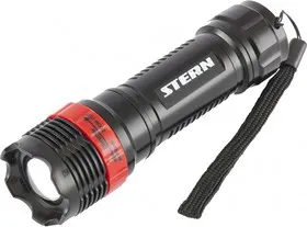 90570, Фонарь бытовой, пластиковый корпус, 1 Вт LED, ремешок, зум, 3 режима 100%-50%-строб, 3хААА