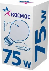 Лампа накаливания A50/A55 75Вт E27 220-240В мат. КОСМОС LKsmSt55Fr75E27v2