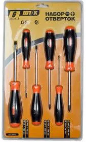 Набор отверток оранж. серия 6 предметов (блистер) SHTOK 09902