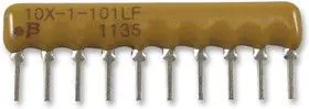 4608X-101-104LF, Фиксированный резистор цепи, 100 кОм, Серия 4608X, 7 элемент(-ов), Общая Шина, SIP, 8 вывод(-ов)