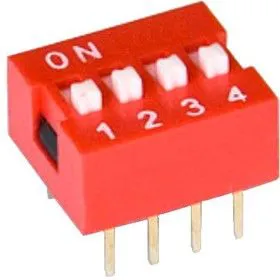 DS1040-04RN, DIP переключатель 4pin красный