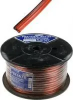 SCT-04- 1.00, Кабель акуст.2 x 1.00мм2 луженный, красно-черный прозр.