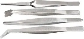 914845, Набор пинцетов из нержавеющей стали, 4 шт.