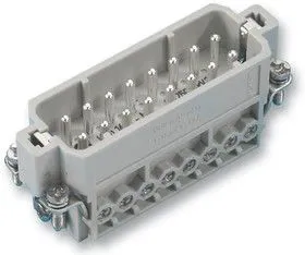 09 20 016 261300, Разъем для тяжелых условий, 16+PE сигнал, Серия Han A, Insert, 17 Contacts, 16A, Штекер