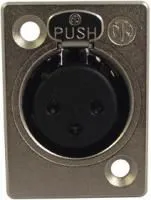 NC3FP1, Аудио разъем XLR, 3 контакт(-ов), Гнездо, Монтаж в Панель, Контакты с Покрытием из Серебра