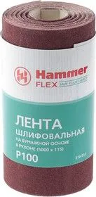 Лента шлиф. Hammer Flex 216-013 115х5м P100 бум. основа, рулон