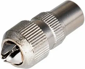 05-2031-9, Разъем антенный на кабель, (штекер-TV металл орех), (5шт.) (пакет)