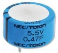 FYH0H105ZF, Суперконденсатор, EDLC, 1 Ф, 5.5 В, Радиальные Выводы, серия FY, +80%, -20%, 10.16 мм