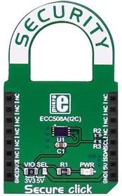 MIKROE-2522, Дополнительная плата, плата Secure Click, mikroBUS разъем