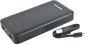 LP15-K (черный), Внешний аккумулятор портативный, Power Bank (15000mAh) USB-micro USB, 2.1A