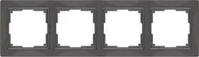 WL03-Frame-04/ Рамка на 4 поста (серо-коричневый, basic)