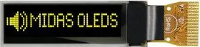 MCOT096016C1V-YI, Графический OLED дисплей, 96 x 16, Желтый на Черном, 3В, I2C, 29.1мм x 9.2мм, -40 C