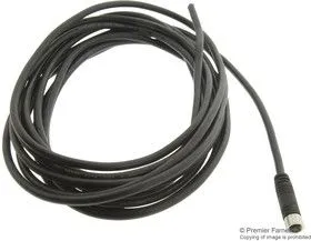 1838284-3, Датчик Кабеля, отлито в несколько слоев, IP67, M8 Straight Receptacle to Free End, 5 м, 16.4 фут