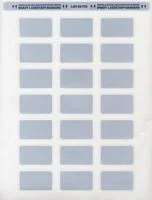 LAT-24-773-1 этикетки (44.45ммх25.4мм) . Металлизированный полиэстер с ламинацией (+2мм по периметру).