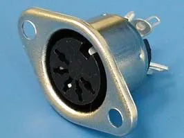 DN-5FB1, Гнездо DIN 5pin на блок (45град.)