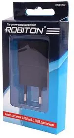 USB1000, Блок питания с USB разъёмом черный, 5В,1А,5Вт (адаптер)