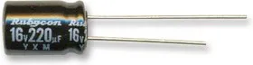 100YXM22MEFC8X11.5, Электролитический конденсатор, миниатюрный, 22 мкФ, 100 В, Серия YXM, 20%, Радиальные Выводы
