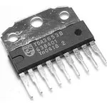 TDA3653B/N2.112, Драйвер управления вертикальной (кадровой) разверткой ТВ, [SIL-9P]