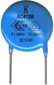 ERP610W471MEF0, Керамический подавляющий конденсатор, 470 пФ, серия ERP610, 20%, X1 / Y1, 760 В, 500 В