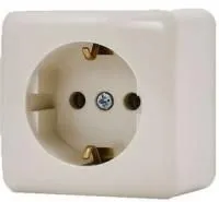 Розетка 2-м ОП VIOLA с заземл. крем. LEZARD 751-0300-127