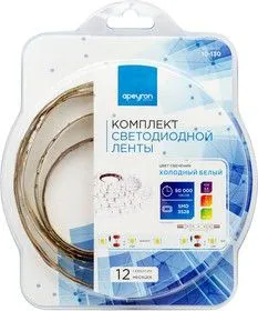 10-130 Комплект светодиодной ленты 12В, 4,8Вт/м, smd3528, 60 д/м, IP20, 2,5м, холодный белый