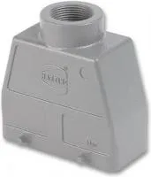 0930 016 0420, Разъем для тяжелых условий, PG21 ввод сверху, 4 штыря, высокий профиль, Hood, Top Entry