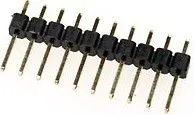 PLS-10 (DS1021-1x10), Вилка штыревая 2.54мм 1x10 прямая тип1