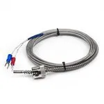 Температурный датчик K-тип на изолированном проводе 3м с замковым/резьбовым креплением