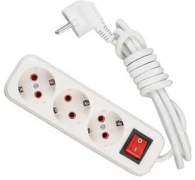 Удлинитель 3х2м с заземл. 16А IP20 с выкл. Lezard 720-0302-302