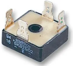 SKB2502, Мостовой выпрямитель, 1 Фаза, 200 В, 17 А, Модуль, 2.2 В, 4 вывод(-ов)