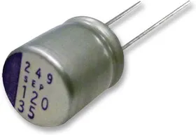 16SEPC180MX, Polymer Aluminium Electrolytic Capacitor, OS-CON, 180 мкФ, 16 В, Серия SEPC, 0.01 Ом