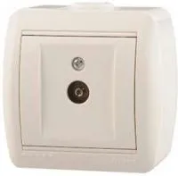 Розетка TV ОП Ната проходная бел. Lezard 710-0200-129