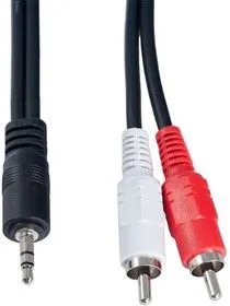 PL1061, Кабель Jack 3.5 mm вилка - 2xRCA вилка, стерео-аудио, 5 м