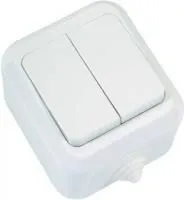 Выключатель 2-кл. ОП 10А IP44 п/герм. бел. Makel 18301