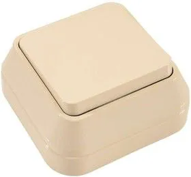 Выключатель 1-кл. ОП 10А IP20 крем Makel 45201