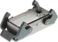 09628100301, Разъем для тяжелых условий, Base, Bulkhead Mount, Корпус из Алюминия, 2 Рычага, 10B