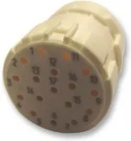 SAI-M23-BE-17, Вставка круглого разъема, Серия M23, 17 контакт(-ов), Гнездо, Обжим / Пайка