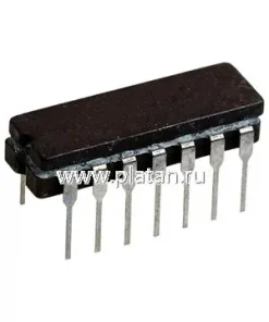 КМ155ЛА3 (90-92 г), 4 логических элемента "2И-НЕ" [CDIP14]